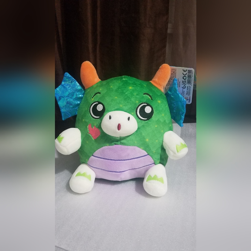 NWT Happy Line Dream Beams Draco the dragon 7.5" Glow in the Dark Plush
